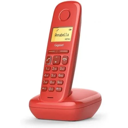 Gigaset A170 Teléfono DECT Inalámbrico Rojo con Agenda de 50 Entradas